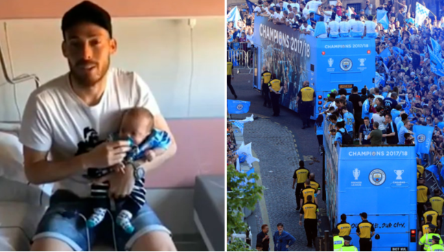 To υπέροχο μήνυμα του απόντα Σίλβα από την παρέλαση τίτλου (vid)