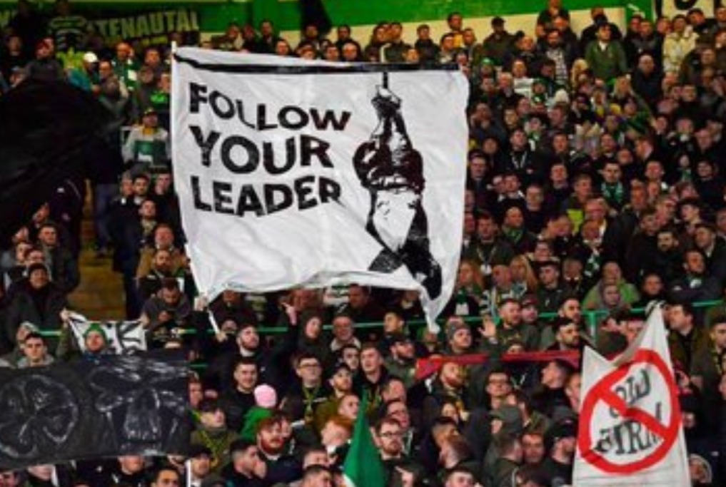 Αντιφασιστικά κορεό των οπαδών της Σέλτικ για τη Λάτσιο