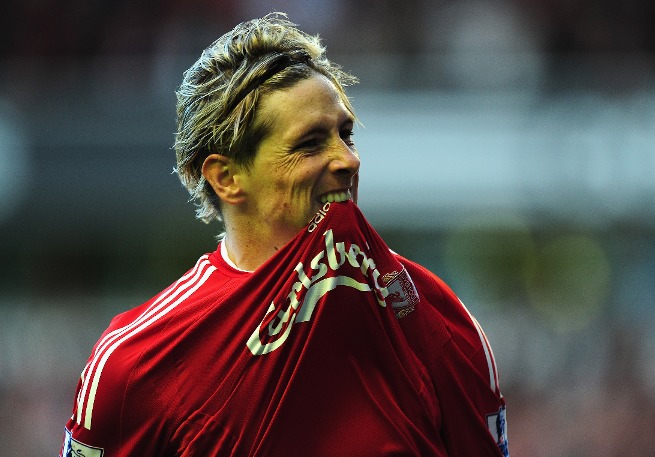 O Τόρες πανηγυρίζει ένα από τα πολλά γκολ του 