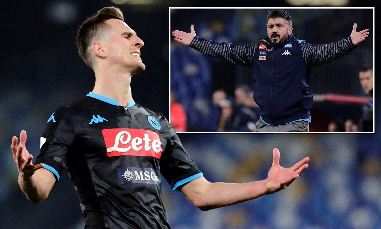 Γκατούζο: «Σέβομαι την επιθυμία του Μίλικ να φύγει από τη Νάπολι»