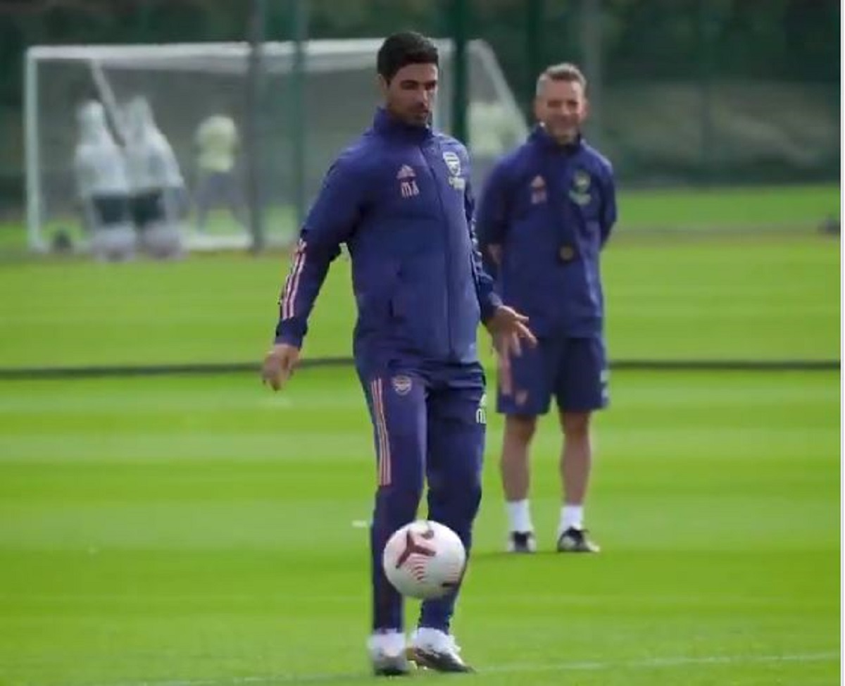 «Άρρωστο» κοντρόλ του Αρτέτα στην προπόνηση! (vid)