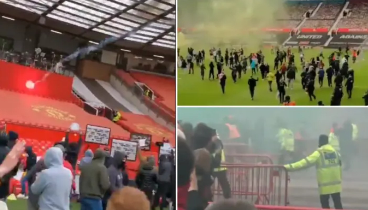 Οπαδοί της Γιουνάιτεντ εισέβαλαν στο Όλντ Τράφορντ (vid)
