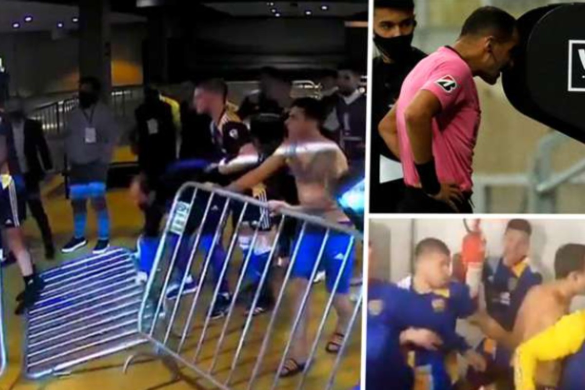 Άγριο ξύλο μεταξύ παικτών της Μπόκα Τζούνιορς και της αστυνομίας (vid)