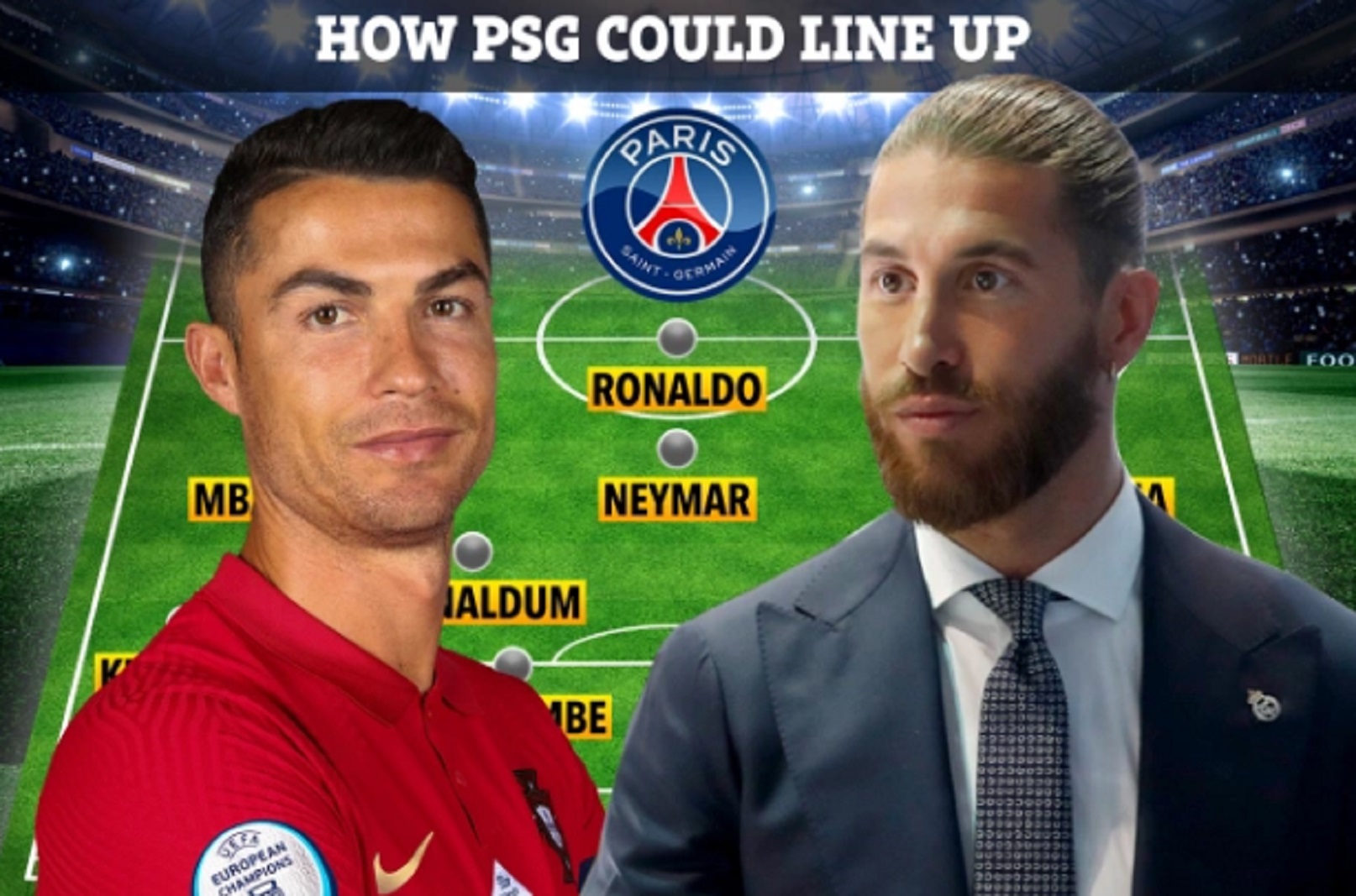 Η «Sun» σκέφτεται μία Παρί με Κριστιάνο, Ράμος, Μπαπέ και Νεϊμάρ! (pic)