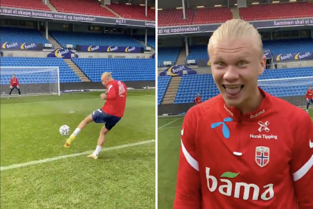 «Κατεδάφισε» το τέρμα ο Χάαλαντ στην προπόνηση! (vid)