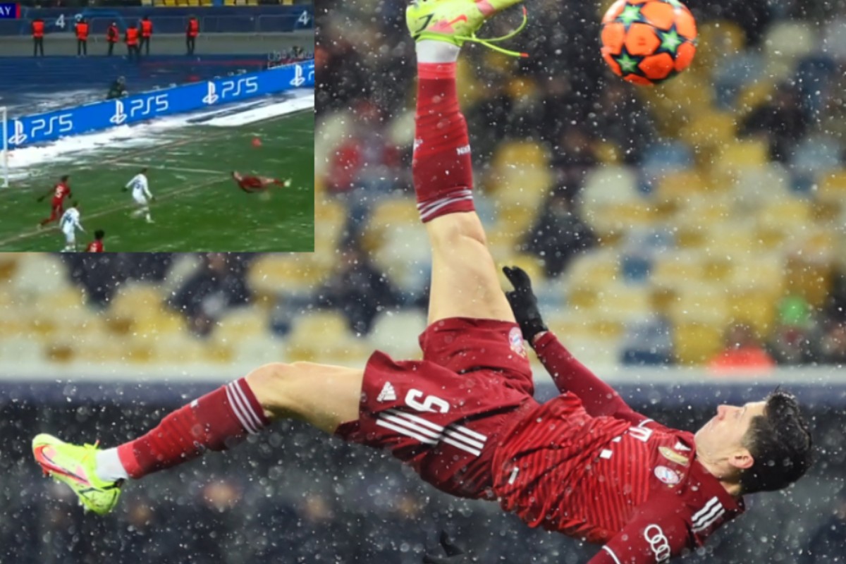 Ο αθεόφοβος Λεβαντόφσκι σκόραρε με «ψαλιδάκι» στο χιονισμένο Κίεβο (vid)