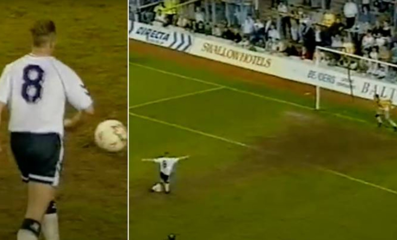 Ο Γκασκόιν ήταν τόσο ταλαντούχος ώστε να σκοράρει πέναλτι με ραμπόνα (vid)