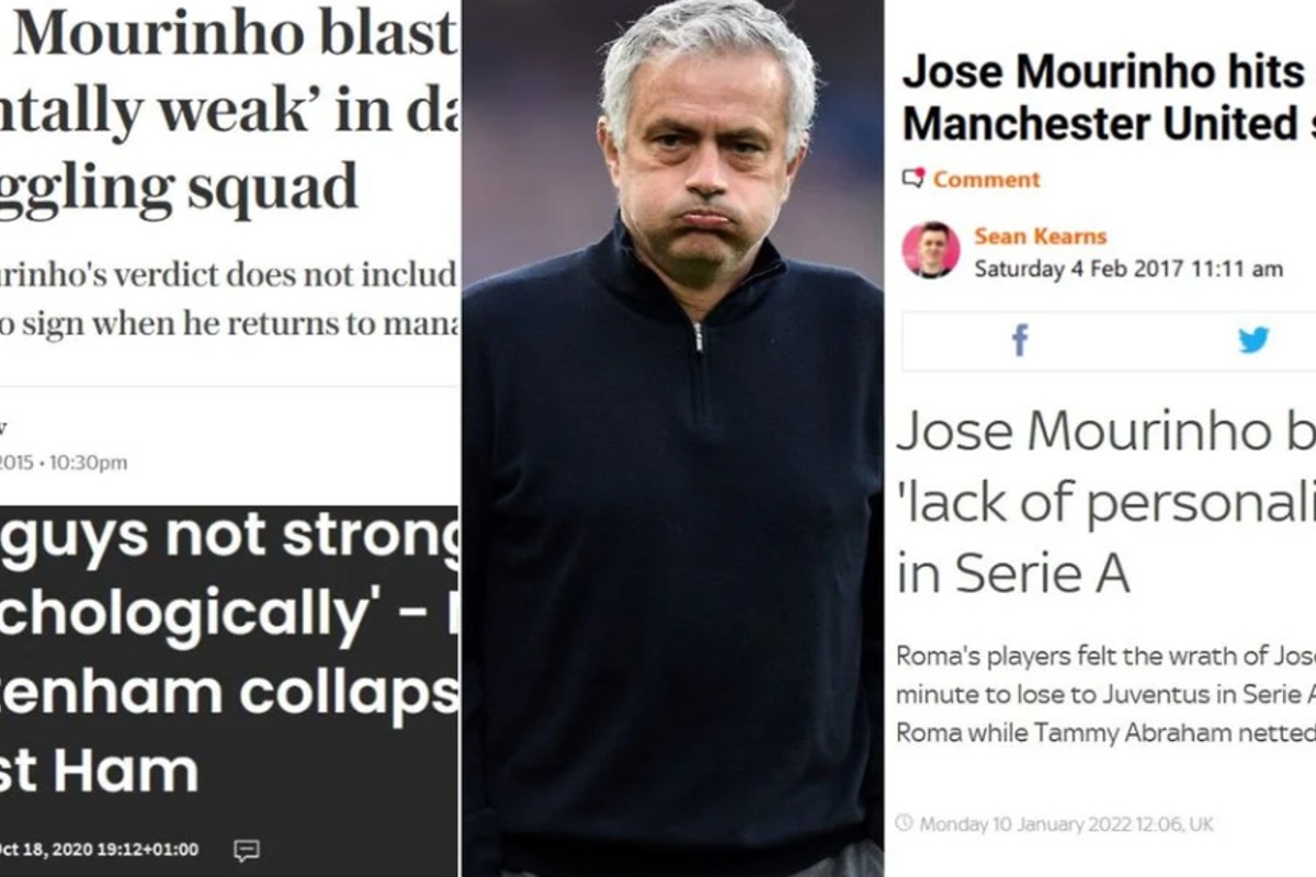 Μουρίνιο: Κατηγορεί τους «αδύναμους» παίκτες του στις τελευταίες τέσσερις δουλειές του