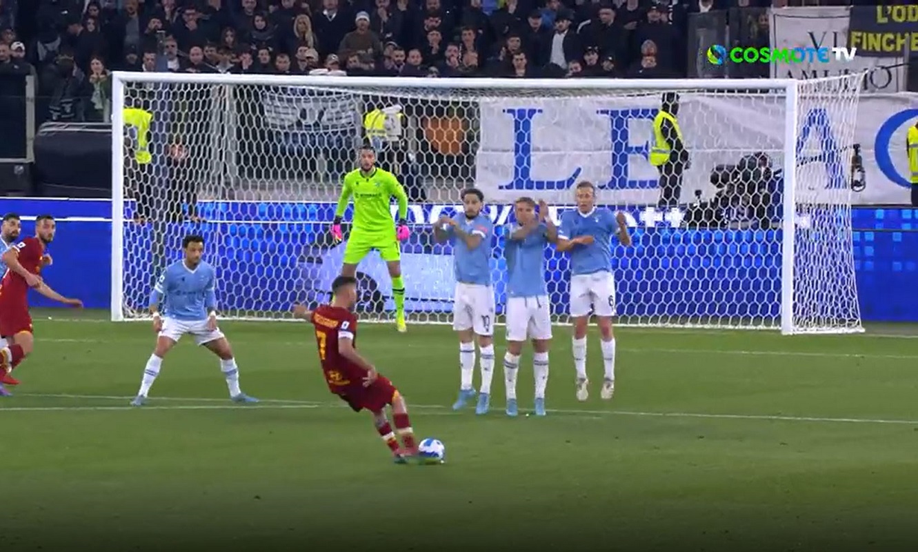 Κανένας οίκτος από τη Ρόμα! Φαουλ-ρουκέτα και γκολάρα του Πελεγκρίνι! (vid)