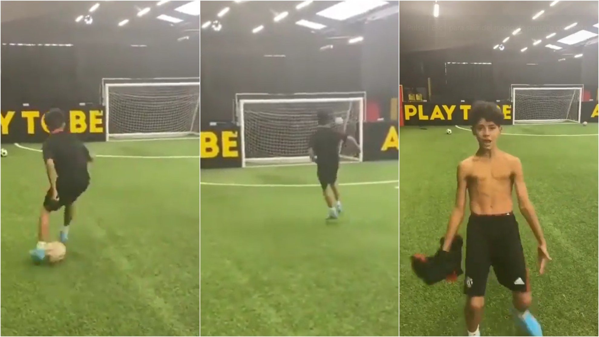 Κατεργάζεται το διαμάντι – Κινείται σαν τον πατέρα του ο Κριστιάνο Τζούνιορ! (vid)