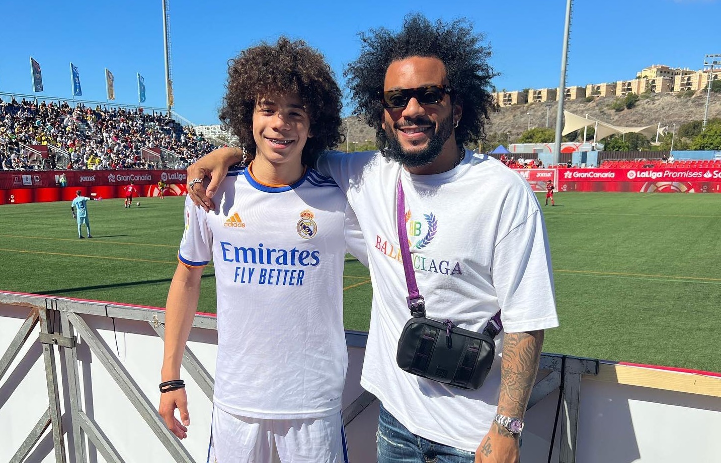 Ο Μαρσέλο ξέρει πως να «φτιάχνει» τον γιο του πριν από τα ματς!