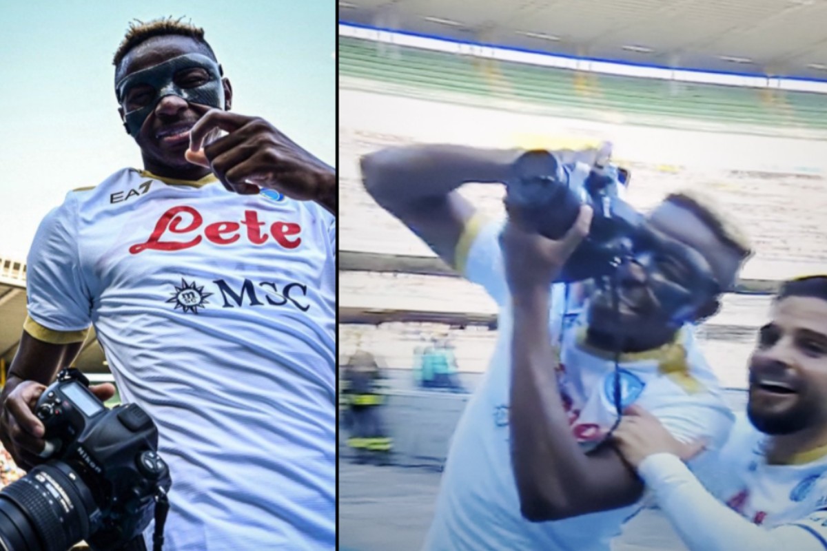 Ο Οσιμέν έγινε και φωτογράφος – Πανηγύρισε με την κάμερα στο χέρι (vid)