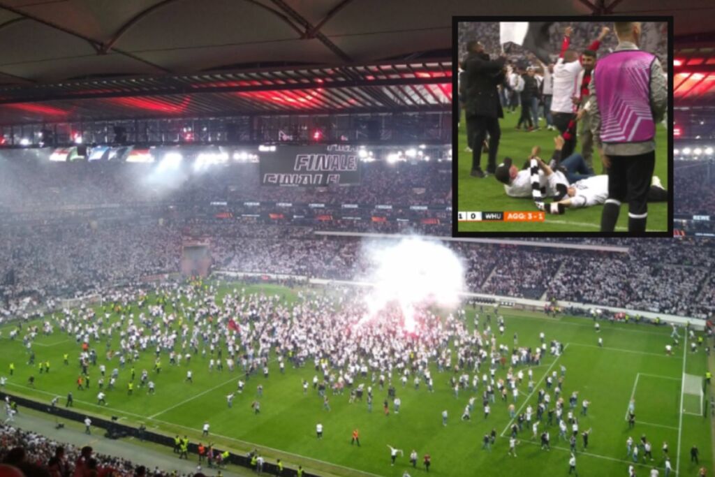 Λαοθάλασσα οπαδών εισέβαλε στο γήπεδο – Στον 7ο ουρανό οι οπαδοί της Άιντραχτ (vid)