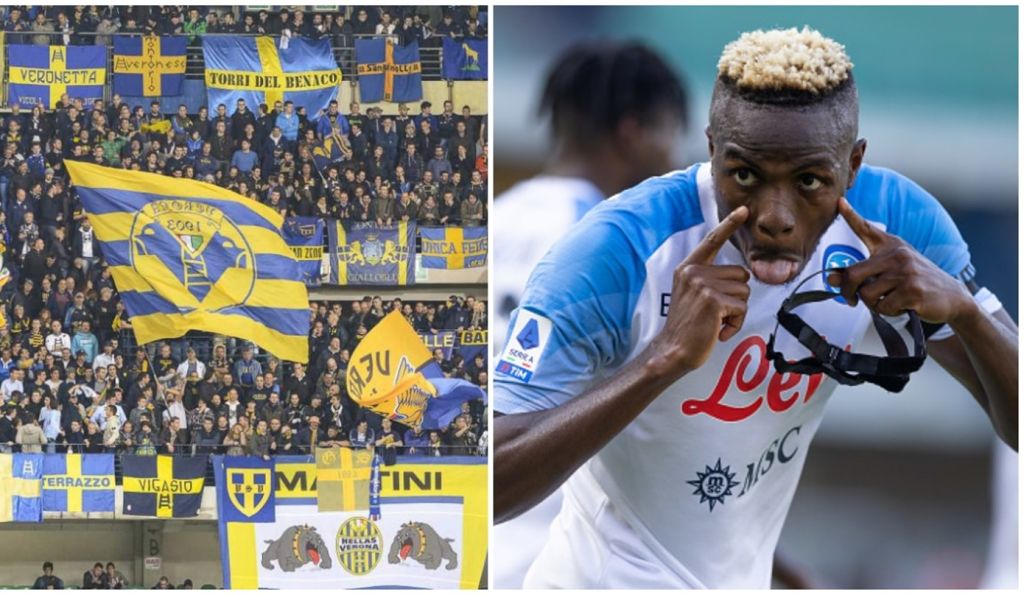 Όπως πέρσι έτσι και φέτος, οι οπαδοί της Βερόνα επιτέθηκαν ρατσιστικά στον Οσιμέν!