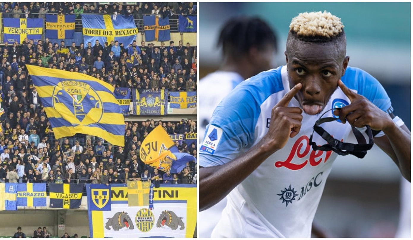 Όπως πέρσι έτσι και φέτος, οι οπαδοί της Βερόνα επιτέθηκαν ρατσιστικά στον Οσιμέν!