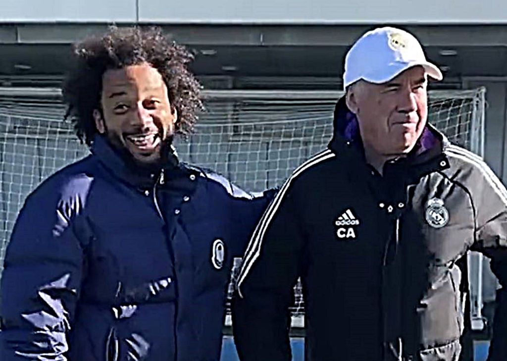 Η επίσκεψη Μαρσέλο στην προπόνηση της Ρεάλ – Αγκαλιές με Αντσελότι (vid)