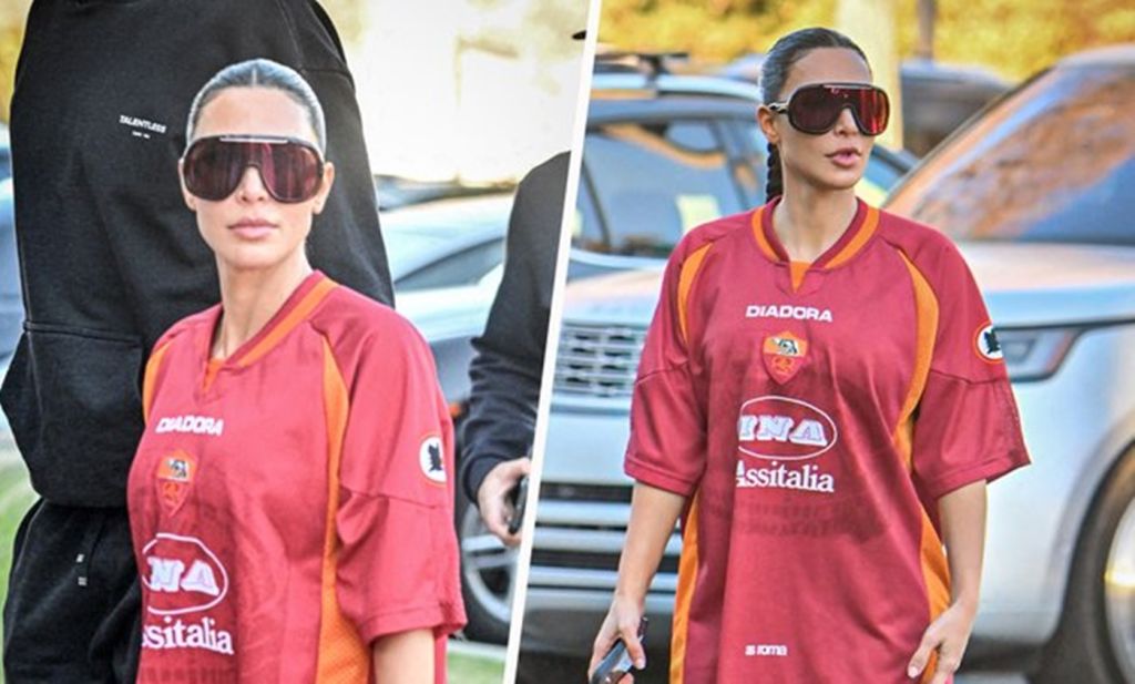 Βόλτα στο L.A. με φανέλα Ρόμα η Κιμ Καρντάσιαν! (pic)