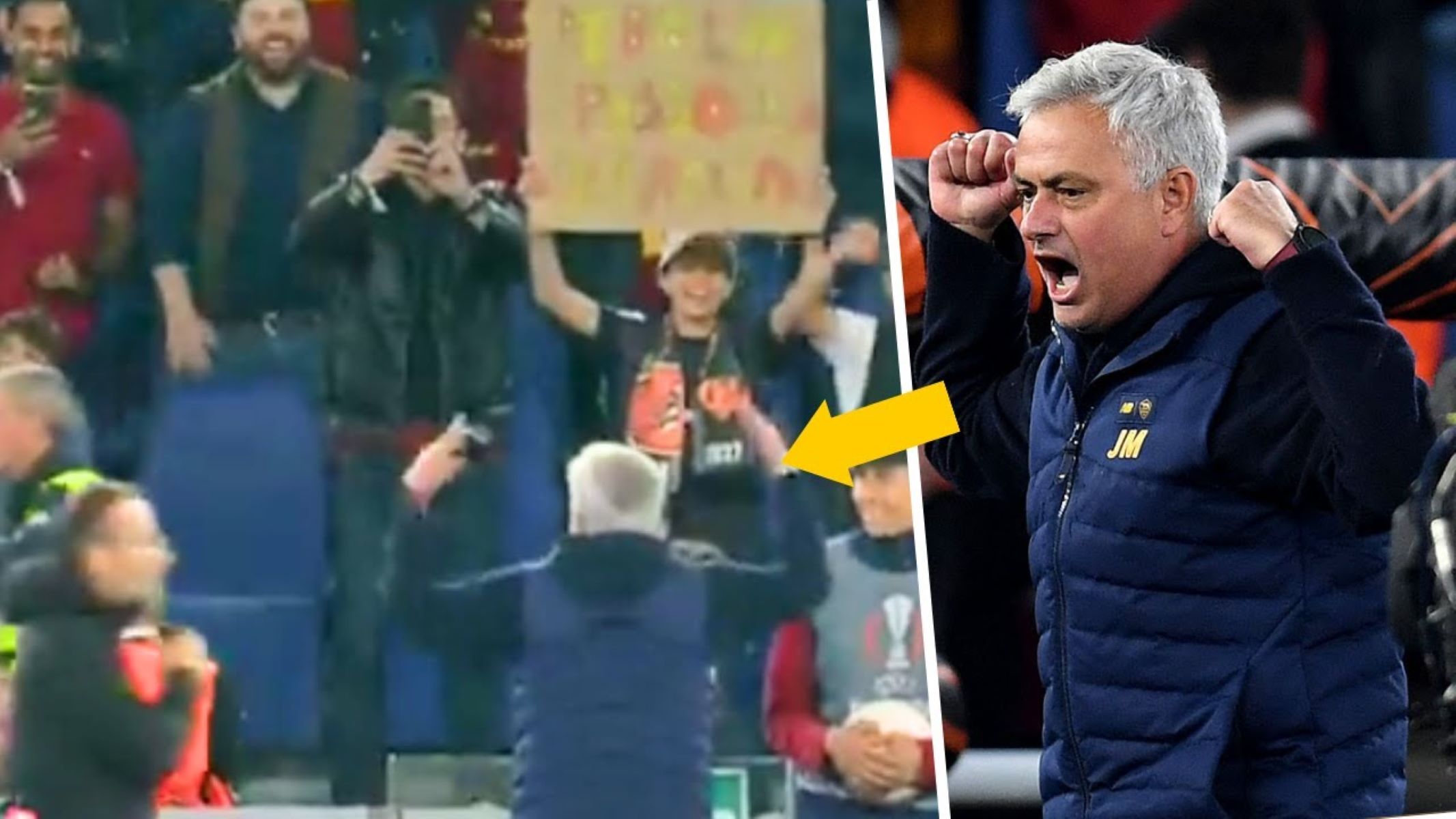 «Τρελάθηκε» ο Μουρίνιο – Πανηγύριζε σαν παιδί την πρόκριση της Ρόμα (vid)