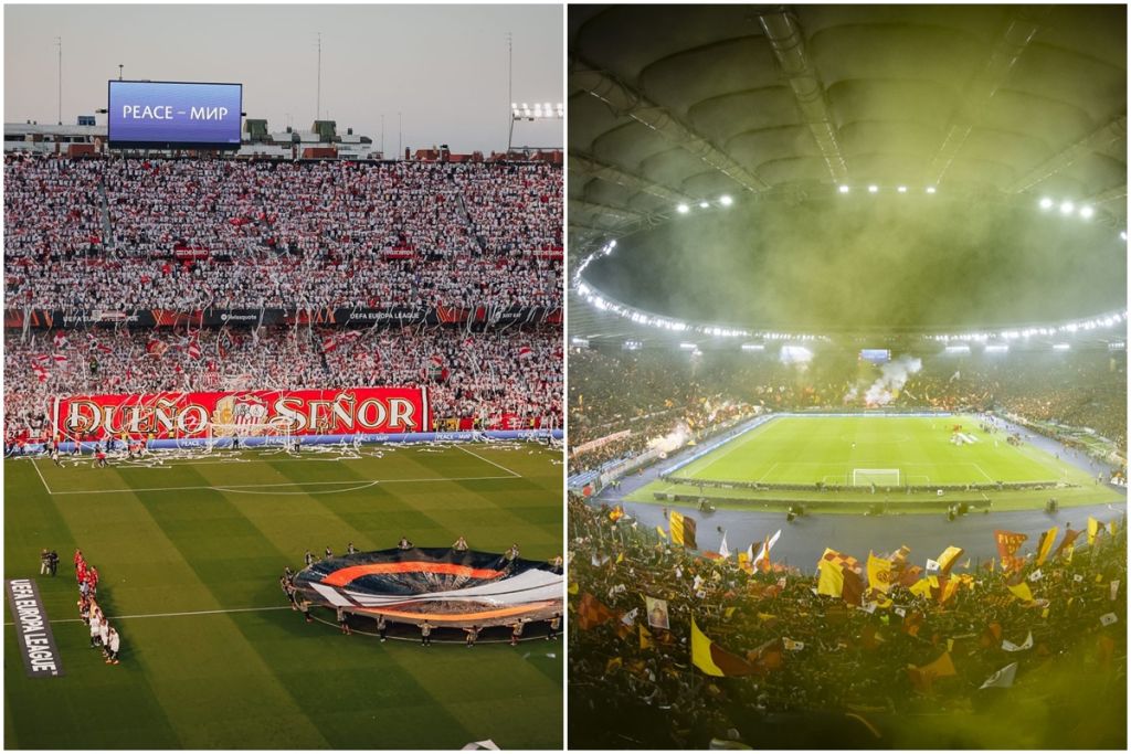 Europa League: Εκρηκτική ατμόσφαιρα που κόβει την ανάσα σε Σεβίλλη και Ρώμη! (vids)