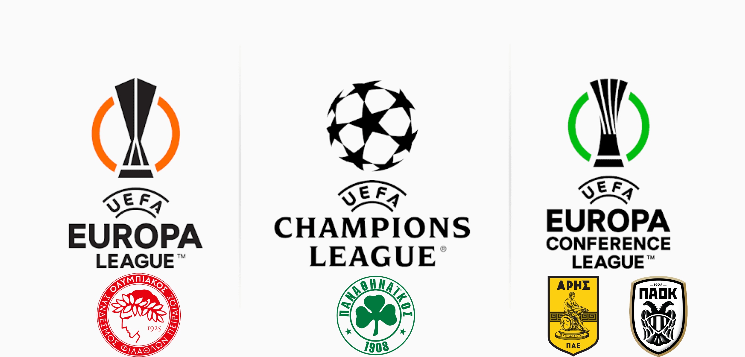Οι αντίπαλοι των Παναθηναϊκό, ΠΑΟΚ, Άρη και Ολυμπιακό στην Ευρώπη!