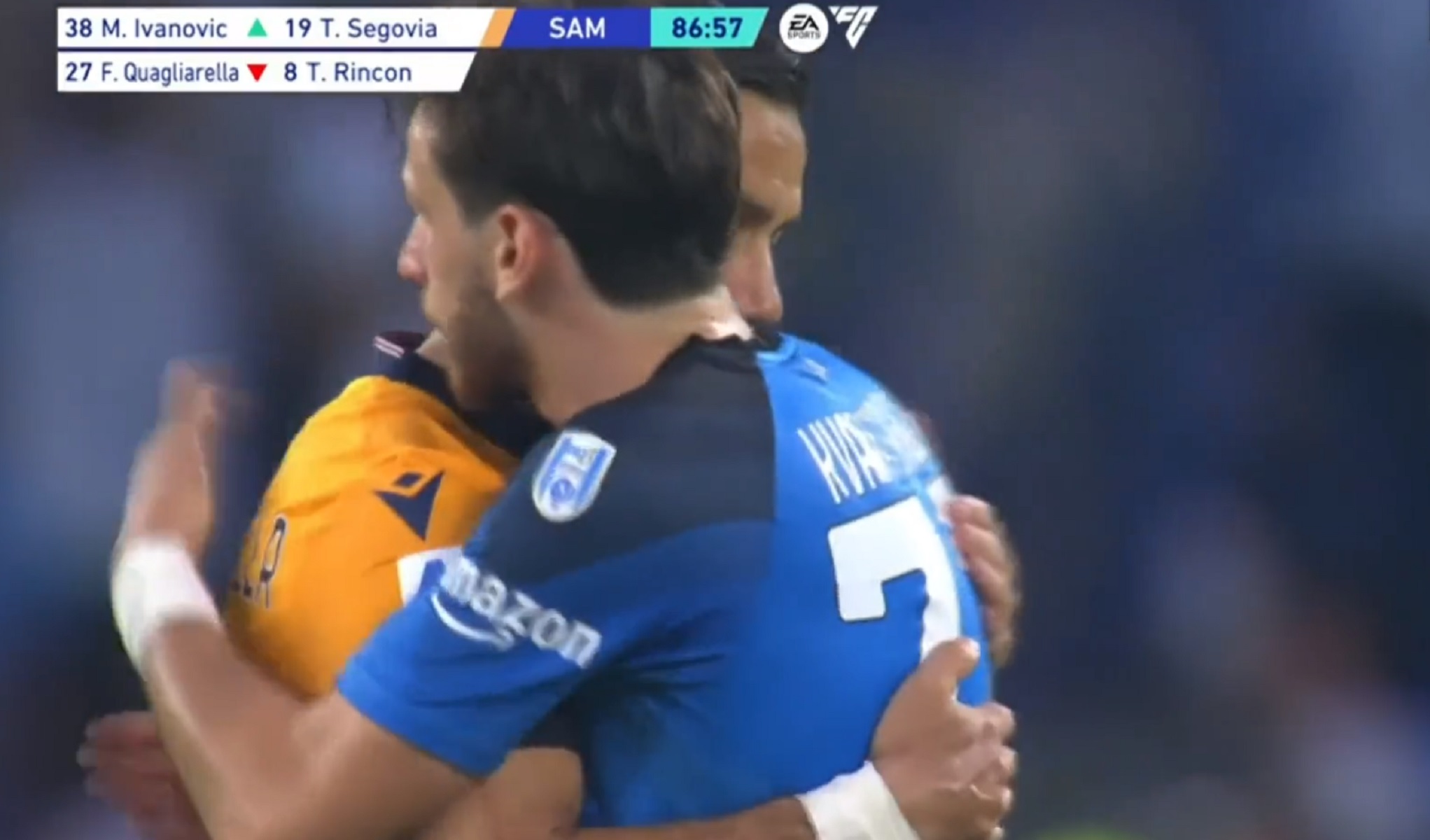 Καθολική αποθέωση των φίλων της Νάπολι στον Κουαλιαρέλα (vid)