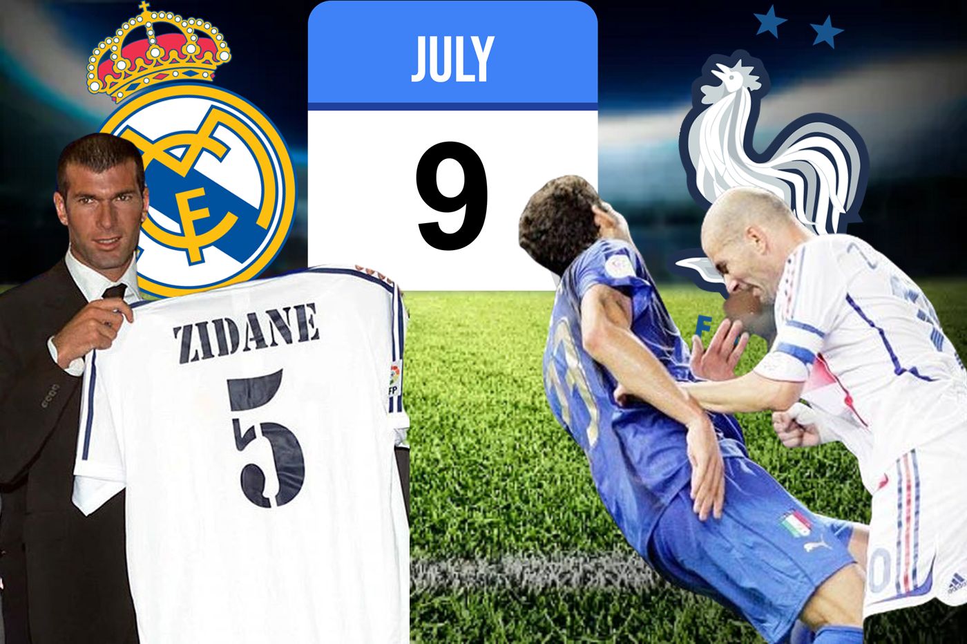 9 Ιουλίου: Μια μέρα, δυο κομβικές στιγμές που δεν θα ξεχάσει ποτέ ο Ζιντάν… (vids)