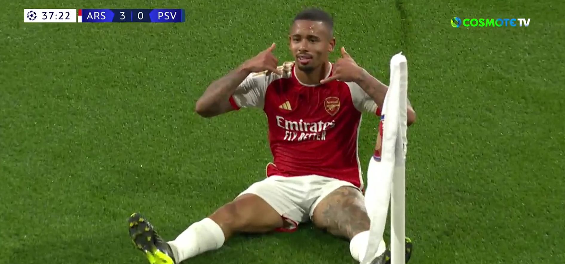 «Άρρωστο» κοντρόλ από τον Ζεσούς και απίθανο τελείωμα για το 3-0 της Άρσεναλ! (vid)