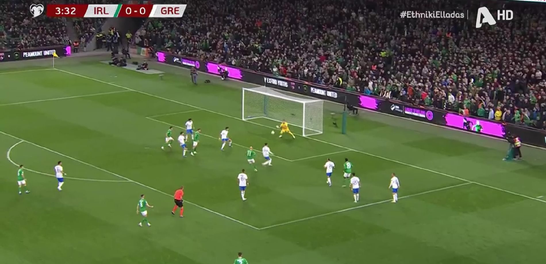 Ιρλανδία – Ελλάδα: Το μεγάλο STOP του Βλαχοδήμου στην αρχή του ματς! (vid)