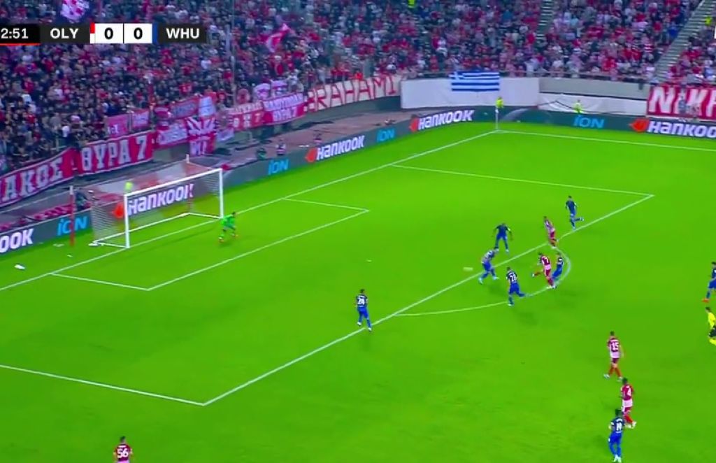 Ολυμπιακός – Γουέστ Χαμ: Μεγάλη γκολάρα ο Φορτούνης για το 1-0 ! (vid)