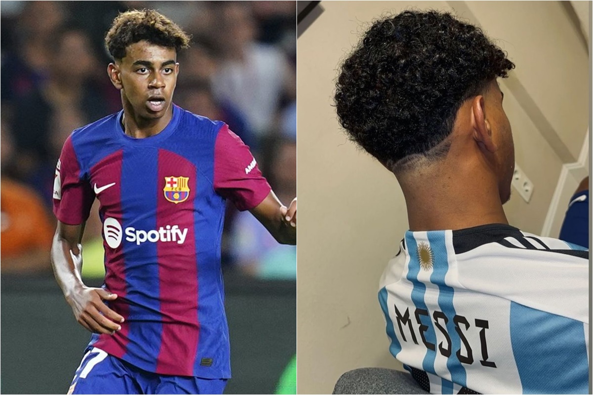 Με αργεντίνικη φανέλα Μέσι πήγε για κούρεμα ο Λαμίν Γιαμάλ (pic)