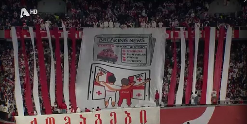 Γεωργία – Ελλάδα: Χαλάει κόσμο η εξέδρα των γηπεδούχων! (vid)