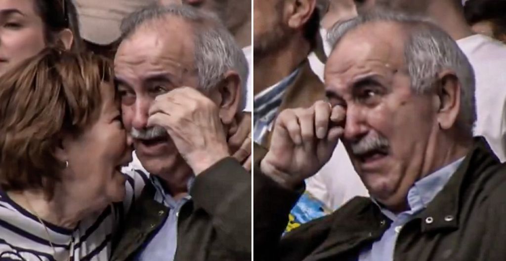 Ηλικιωμένος οπαδός της Ρεάλ έκλαιγε σαν μικρό παιδί μόλις είδε τους θρύλους της ομάδας του! (vid)