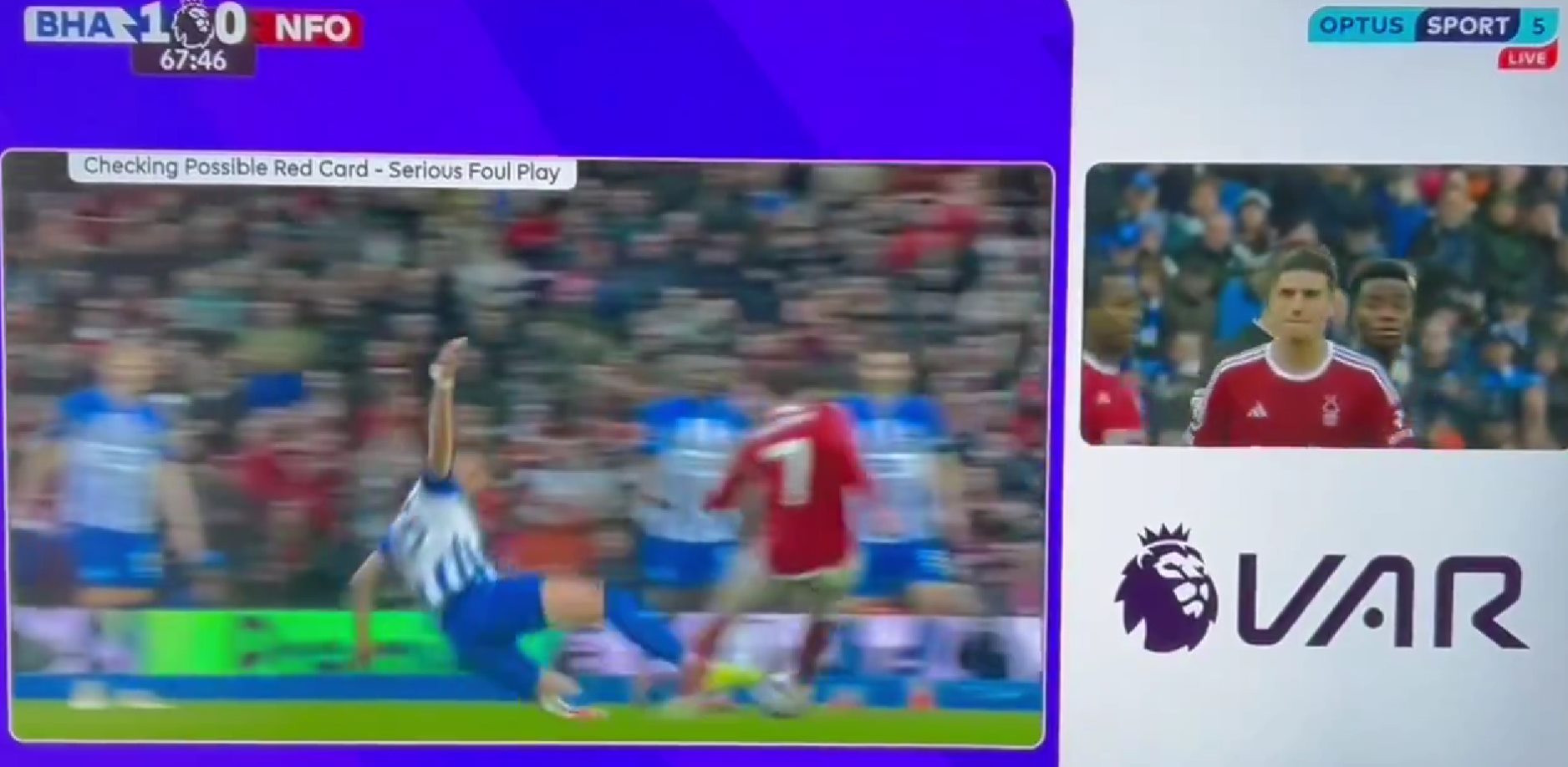 Τάκλιν για… θάνατο από παίκτη της Μπράιτον και πήρε μόνο κίτρινη! (vid)