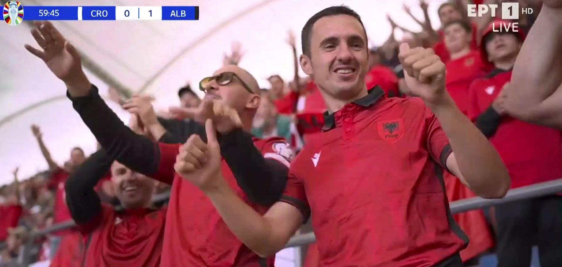 Μέχρι και οι τρελοί Κροάτες το παραδέχτηκαν: Οι Αλβανοί κάνουν την καλύτερη εξέδρα! (vids)