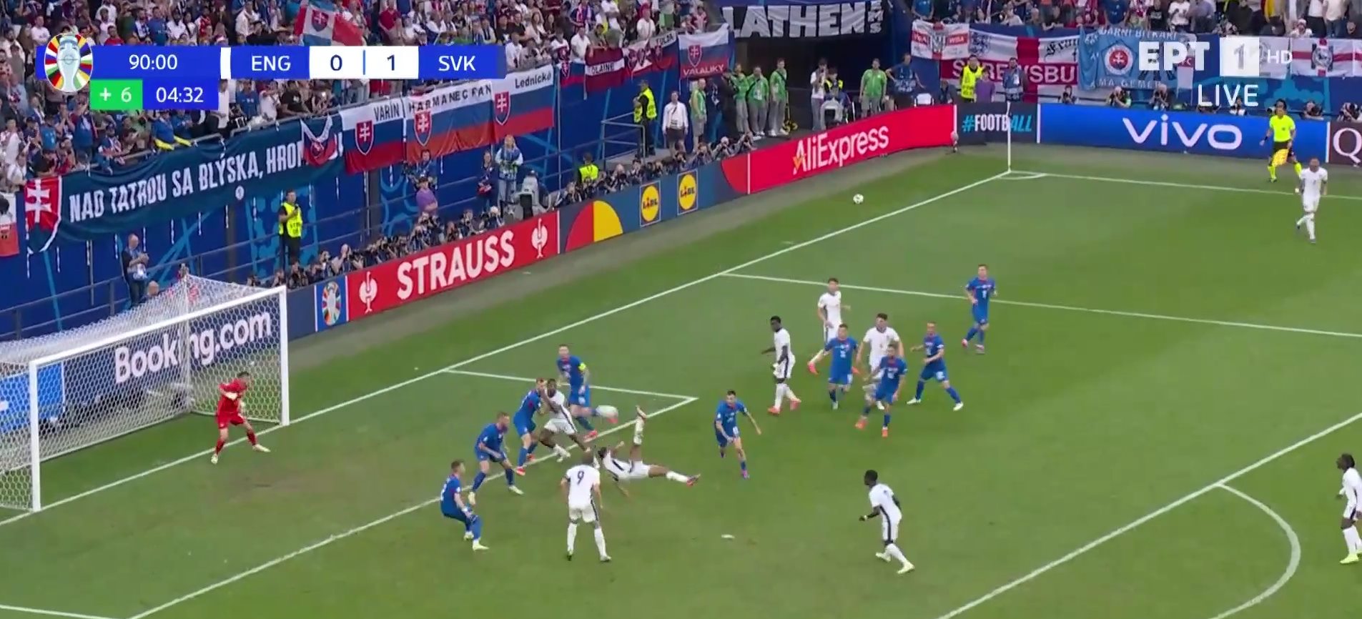 ΑΔΙΑΝΟΗΤΗ ΓΚΟΛΑΡΑ Ο ΜΠΕΛΙΓΧΑΜ ΣΤΟ 95′: Έσωσε την Αγγλία! (vid)