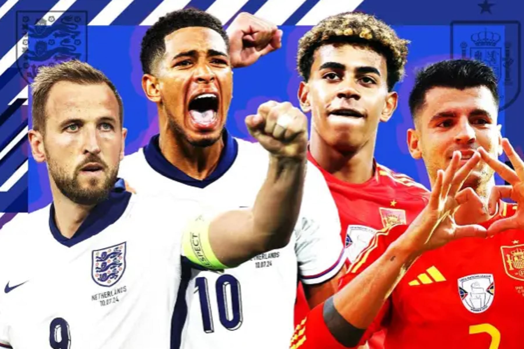 Ισπανία – Αγγλία EURO2024: Οι ενδεκάδες του μεγάλου τελικού!