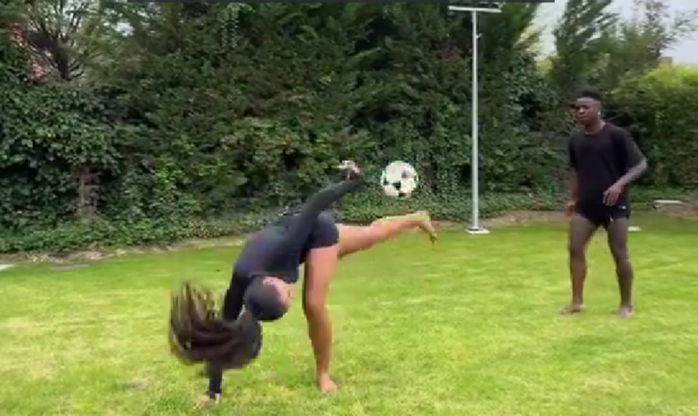 Ρίχνει… σαγόνια η κοπέλα του Βινίσιους με τα μαγικά της με την μπάλα! (vid)