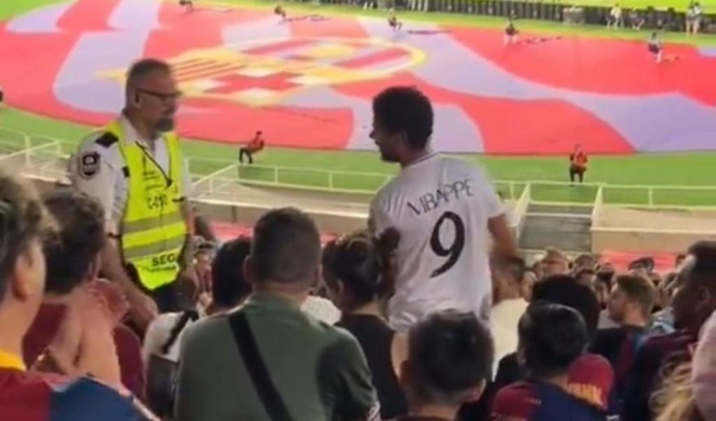 Οπαδός της Ρεάλ Μαδρίτης πήγε με φανέλα Μπαπέ στο Μπαρτσελόνα – Χετάφε (vid)