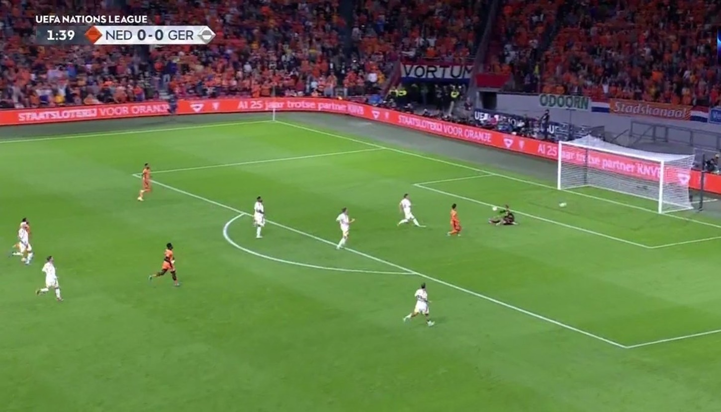 Ολλανδία – Γερμανία: «Τούνελ» στον Τερ Στέγκεν ο Ράιντερς και 1-0 μόλις στο 2′! (vid)