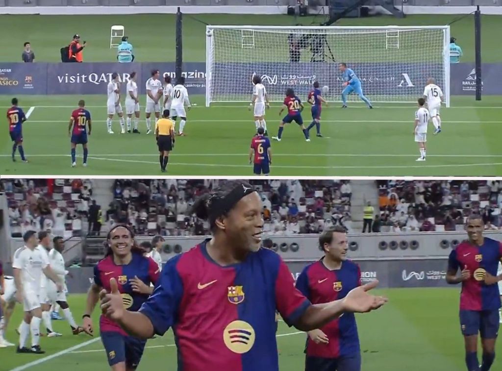 Mamma mia – Ο Ροναλντίνιο σκόραρε μαγικό γκολ κόντρα στους θρύλους της Ρεάλ (vid)