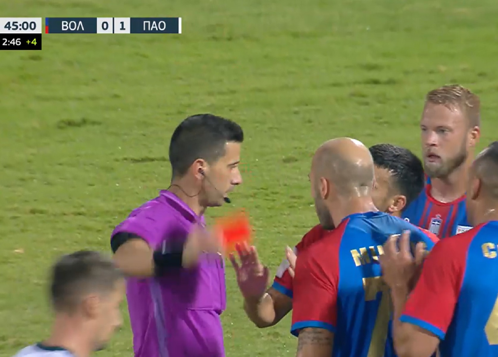 Βόλος – Παναθηναϊκός: Κόκκινη κάρτα στον Κορέα για μαρκάρισμα στον Τετέ (vid)