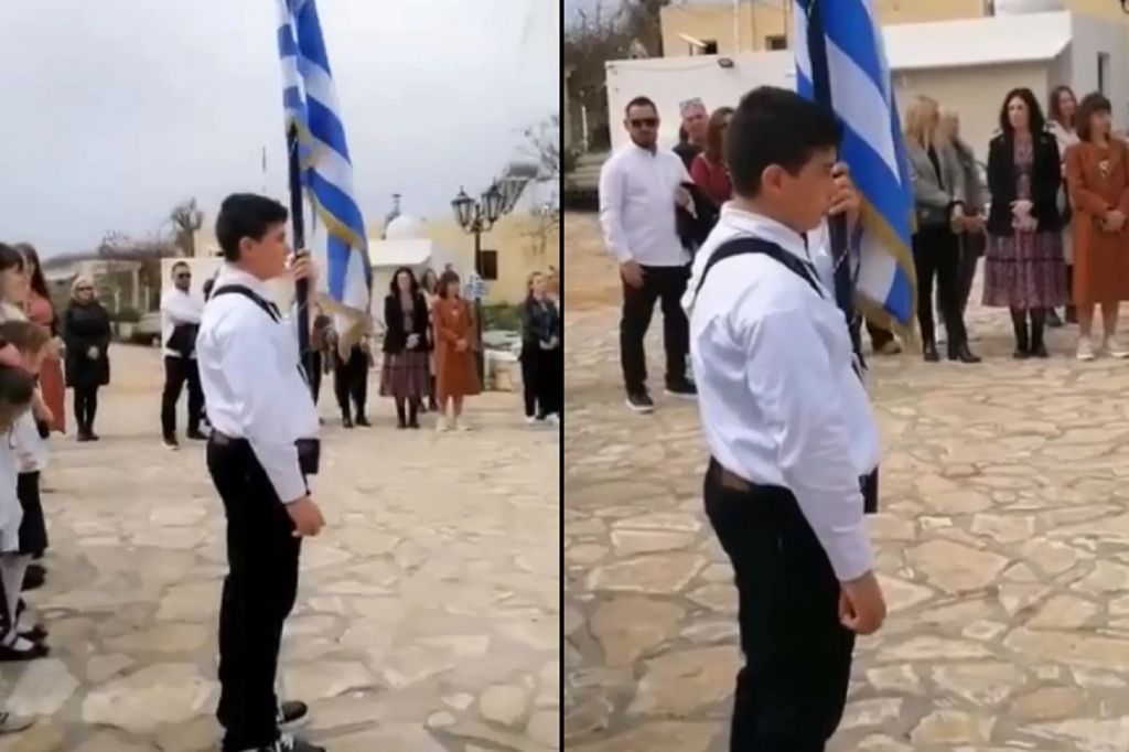 Αρκιοί: Η τελευταία παρέλαση στο νησί από τον μοναδικό μαθητή του (vid)