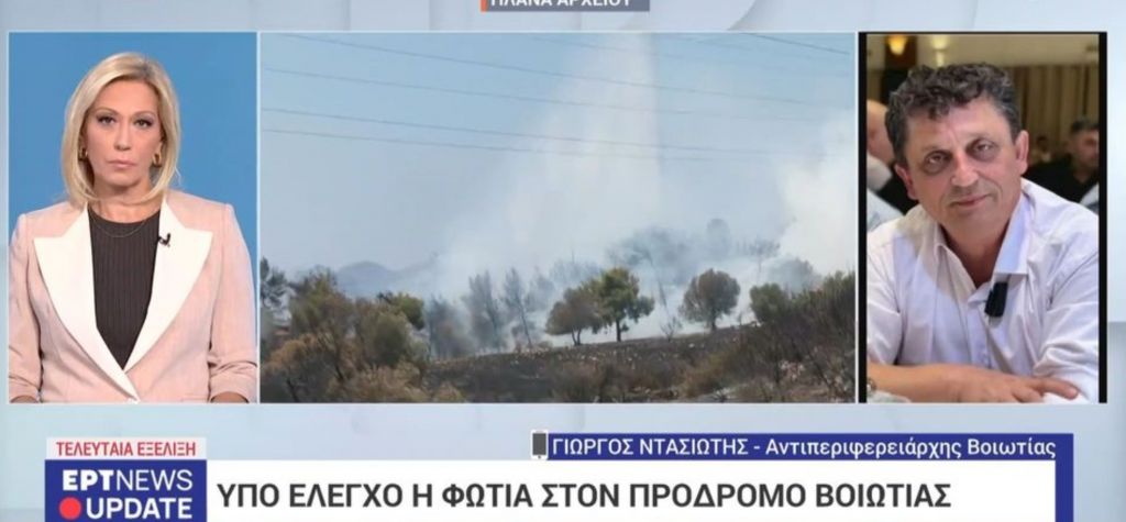 Φωτιές Βοιωτία: Υπό έλεγχο η πυρκαγιά στον Πρόδρομο (vid)