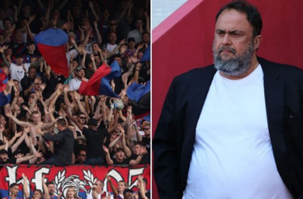 Κίνδυνος και… καμπάνα στην Κρίσταλ Πάλας για το πανό με Μαρινάκη (pic)